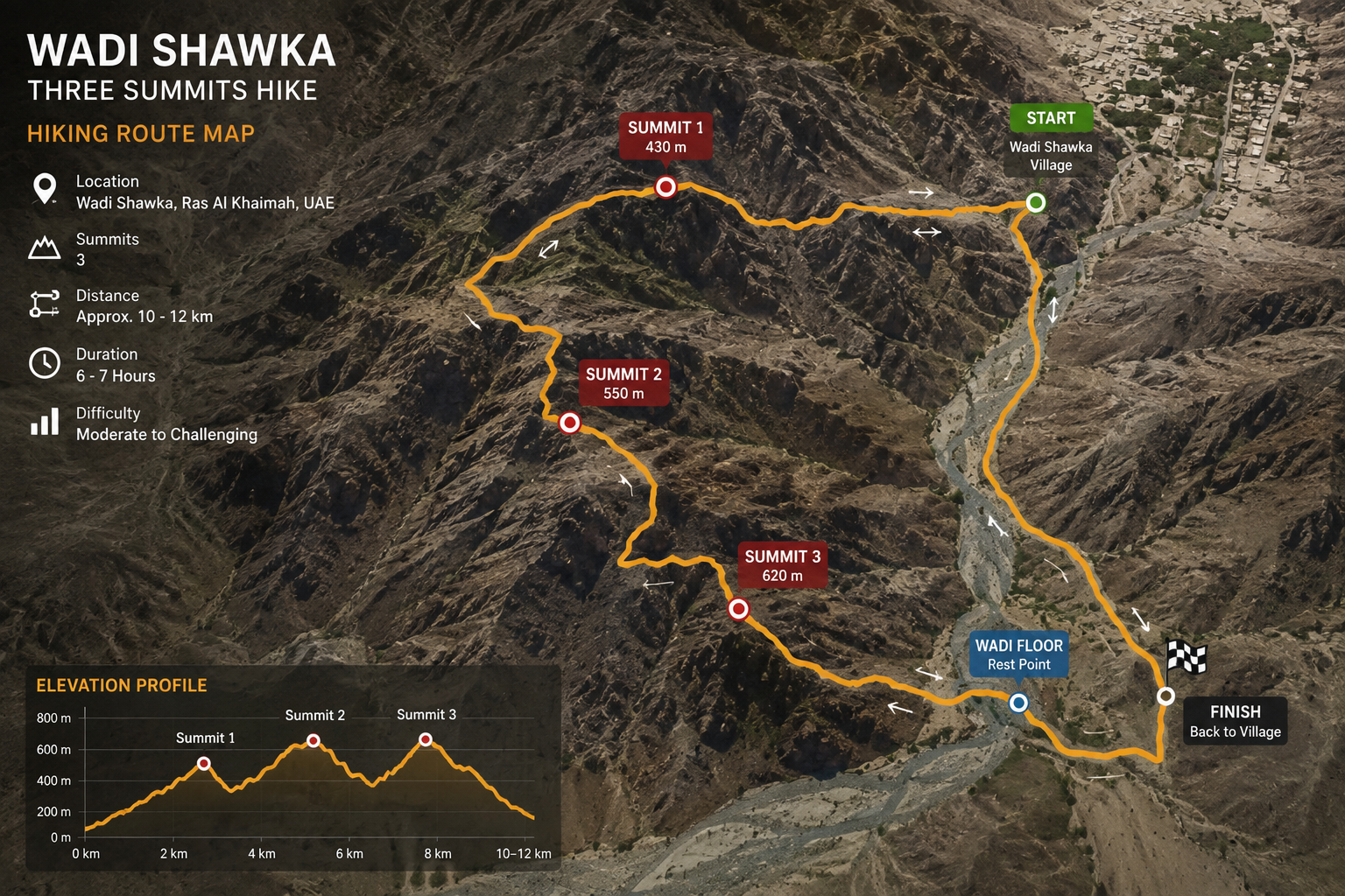 Wadi Shawka Hiking Trail – Three Summits photo 4